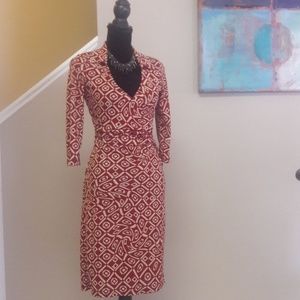 Philip Dicaprio/ Print/ Faux Wrap Dress
